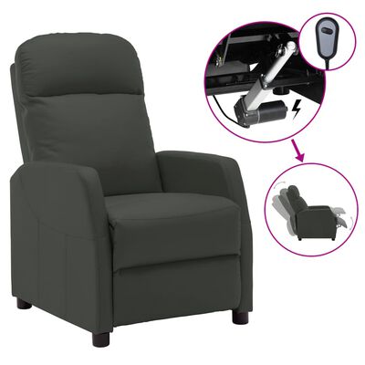 vidaXL Fauteuil inclinable électrique anthracite similicuir