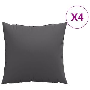 vidaXL Coussins de canap&eacute; lot de 4 anthracite 50x50 cm tissu