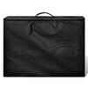 vidaXL Table de massage pliable Noir 2 zones avec cadre en aluminium