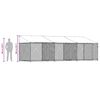 vidaXL Cage pour chien avec toit et portes gris 6x2x2m acier galvanisé