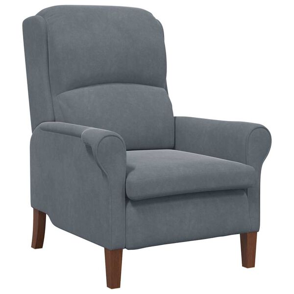 vidaXL fauteuil Gris foncé 76 x 94 x 102 cm Velours