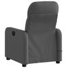 vidaXL Fauteuil inclinable de massage gris fonc&eacute; tissu