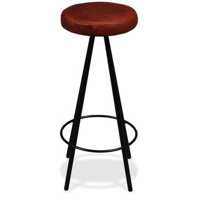 vidaXL Tabourets de bar lot de 2 cuir véritable