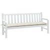 vidaXL Coussin de banc de jardin cr&egrave;me m&eacute;lang&eacute; 180x50x7 cm tissu