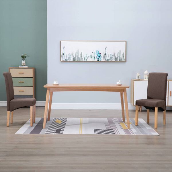vidaXL Chaises à manger lot de 2 marron tissu