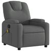 vidaXL Fauteuil inclinable de massage gris fonc&eacute; tissu