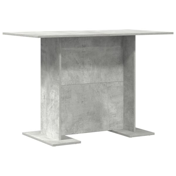 vidaXL Table de salle &agrave; manger Gris b&eacute;ton 110 x 60 x 75 cm Agglom&eacute;r&eacute;