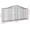 vidaXL Paniers &agrave; gabions arqu&eacute;s 2 pcs 200x30x80/100 cm Fer galvanis&eacute;