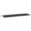 vidaXL Coussins de banc jardin lot de 2 noir 200x50x7 cm tissu Oxford