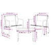 vidaXL Salon de jardin avec coussins 3 pcs anthracite acier