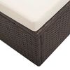 vidaXL Salon de jardin 2 pcs avec coussins R&eacute;sine tress&eacute;e Marron