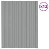 vidaXL Panneaux de toiture 12 pcs Acier galvanisé Gris 60x45 cm