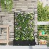 vidaXL Cache-pot de jardin 2 pcs Noir 80 x 40 x 125,5 cm Acier