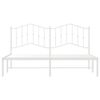 vidaXL Cadre de lit m&eacute;tal sans matelas et t&ecirc;te de lit blanc 183x213 cm
