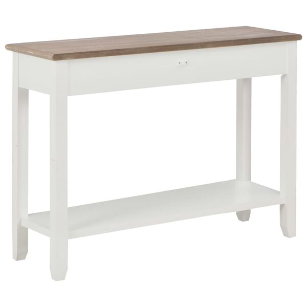 vidaXL Table console Blanc 110x35x80 cm Bois