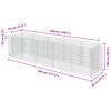vidaXL Lit sur&eacute;lev&eacute; &agrave; gabion Acier galvanis&eacute; 450x90x100 cm