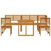 vidaXL Ensemble bistro de jardin 6 pcs Marron Bois d'Acacia Massif