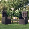 vidaXL Chaises de jardin inclinables coussins lot de 2 R&eacute;sine tress&eacute;e