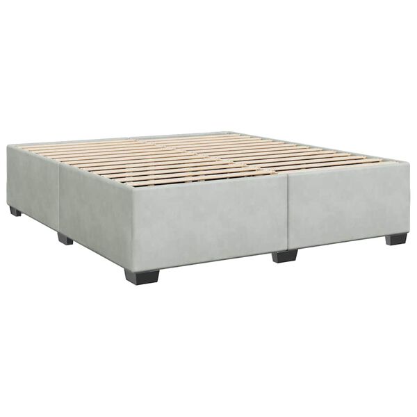 vidaXL Cadre de lit sans matelas gris clair velours