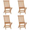 vidaXL Mobilier à dîner d'extérieur pliable 5 pcs Bois solide de teck