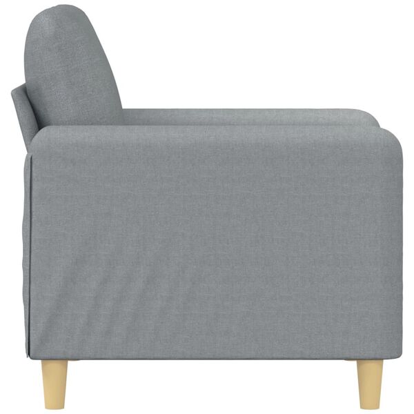 vidaXL Fauteuil Gris clair 60 cm Tissu