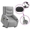 vidaXL Fauteuil inclinable de massage électrique gris clair tissu