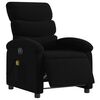 vidaXL Fauteuil inclinable de massage &eacute;lectrique noir tissu