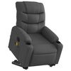 vidaXL Fauteuil inclinable de massage électrique gris foncé tissu