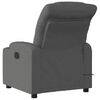 vidaXL Fauteuil inclinable de massage gris fonc&eacute; tissu