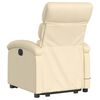 vidaXL Fauteuil inclinable de massage &eacute;lectrique cr&egrave;me tissu