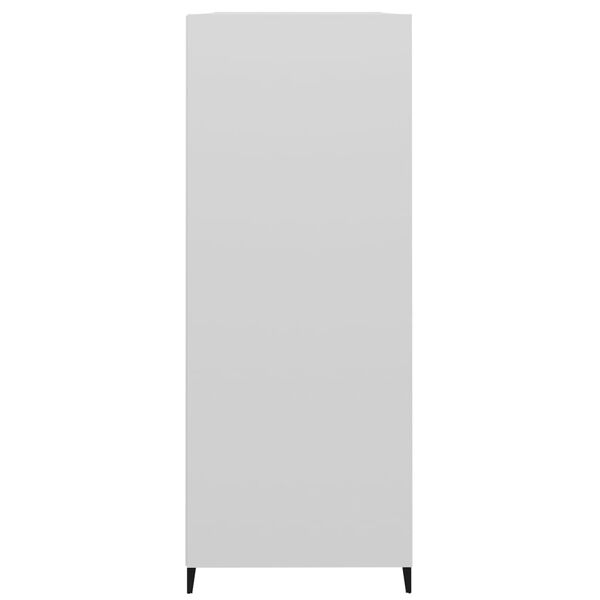 vidaXL Buffet Blanc brillant 69,5x32,5x90 cm Bois d'ing&eacute;nierie