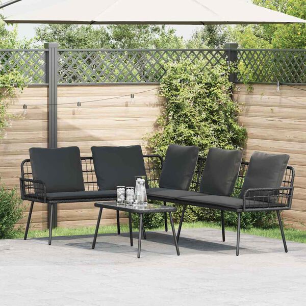 vidaXL Canapé avec coussin Gris 61.5 x 123 x 82cm Métal