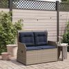 vidaXL Banc de jardin Gris polyrotin