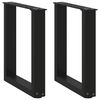 vidaXL Pieds de table basse en U 2 pièces Noir 28 x (42-43) cm Acier