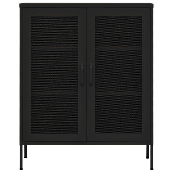 vidaXL Armoire de rangement Noir 80x35x101,5 cm Acier