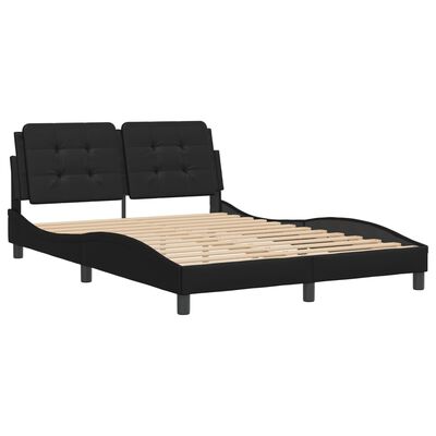 vidaXL Cadre de lit sans matelas noir 137x190 cm similicuir