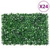 &nbsp;vidaXL Cl&ocirc;ture &agrave; feuilles d'arbustes artificiels 24 pcs Vert 40x60 cm