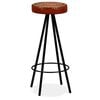 vidaXL Tabourets de bar lot de 2 cuir v&eacute;ritable