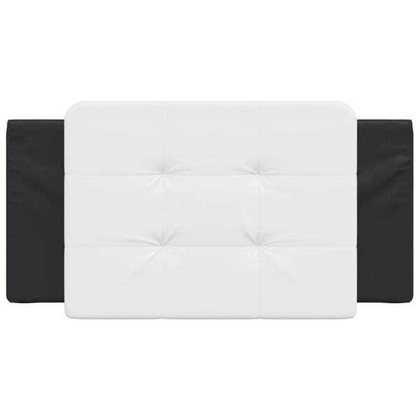 vidaXL Coussin de tête de lit Zadar noir et blanc 100 cm similicuir