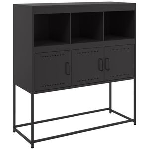 vidaXL Buffet noir 100,5x39x107 cm acier