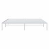 vidaXL Cadre de lit m&eacute;tal sans matelas blanc 193x203 cm
