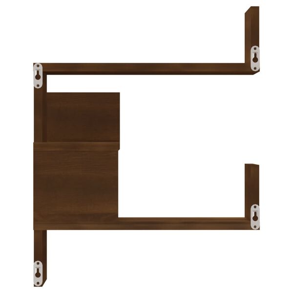vidaXL Étagère d'angle murale Chêne marron 40x40x50 cm Bois ingénierie