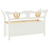 vidaXL Banc Blanc 107x45x75,5 cm Bois de sapin solide