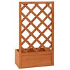 vidaXL Jardini&egrave;re &agrave; treillis de jardin Orange 50x25x90cm Bois de sapin