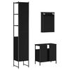vidaXL Ensemble de meubles salle de bain 3 pcs noir bois d'ing&eacute;nierie