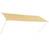 vidaXL Auvent r&eacute;tractable 300x150 cm Jaune et blanc