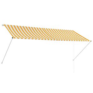 vidaXL Auvent r&eacute;tractable 300x150 cm Jaune et blanc