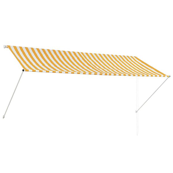 vidaXL Auvent r&eacute;tractable 300x150 cm Jaune et blanc