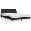vidaXL Cadre de lit Dover noir 152x203 cm similicuir