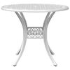 vidaXL Ensemble de bistro 3 pcs blanc aluminium coulé